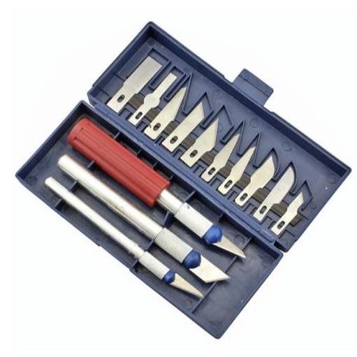 

13 in 1 Precision Hobby Knife Set Crafting Pisau Ukir Knifezer Gundam