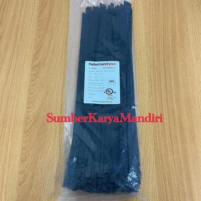 

Hellermann Tyton Cable Ties SS 316 Epoxy Coated Black 400MM x 7.9MM x 0.35MM (100Pcs)