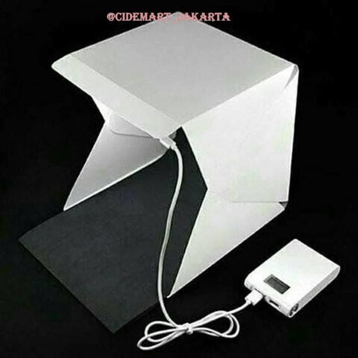 Mini Studio Box Lengkap Lighting Led Background/Mini Studio Foto Box