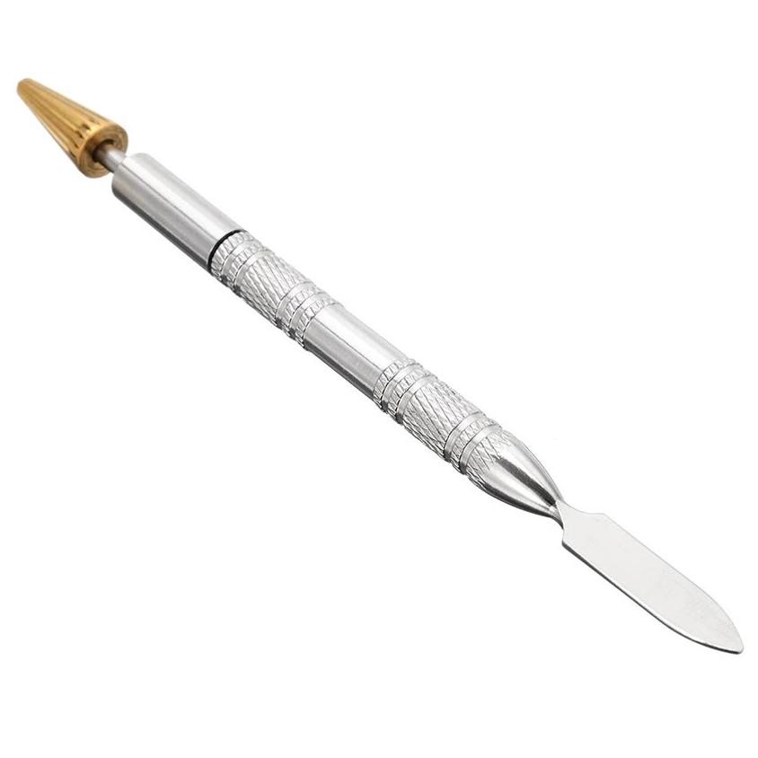 

Premium Dual-Purpose 2 Brass Head Leather Edge Oil Gluing Dye Pen Paint Roller Tool High Quality