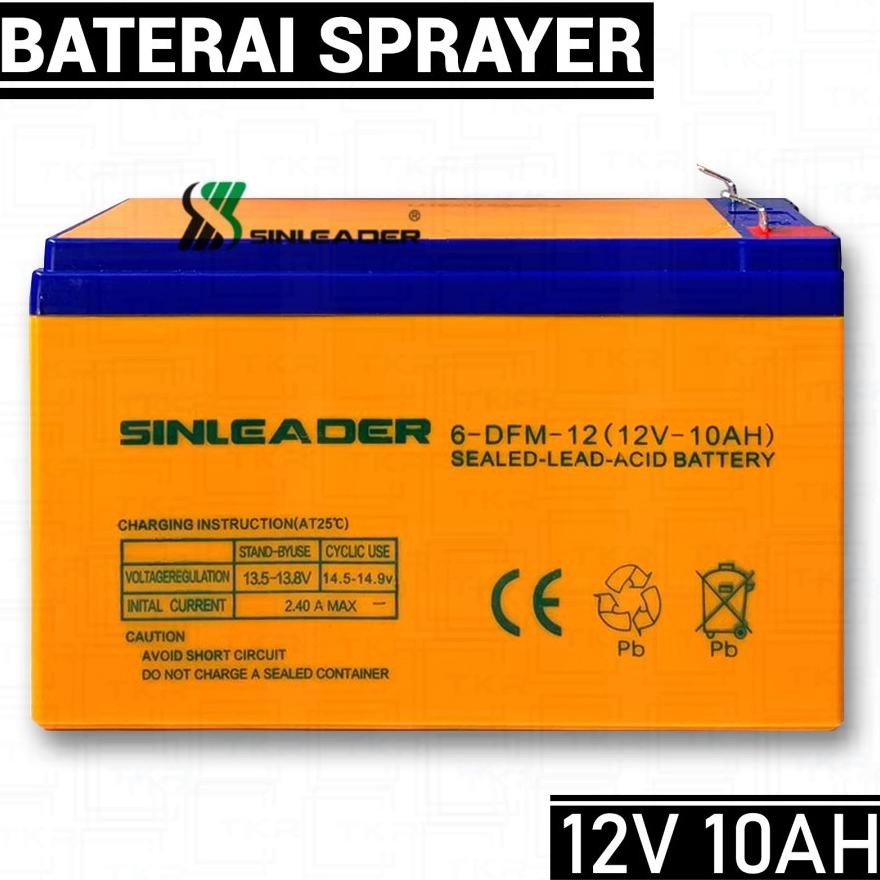 Baterai Aki Kering Aki Sprayer Elektrik 12 volt 10 ah Bisa untuk Aki UPS SINLEADER-ERALITE