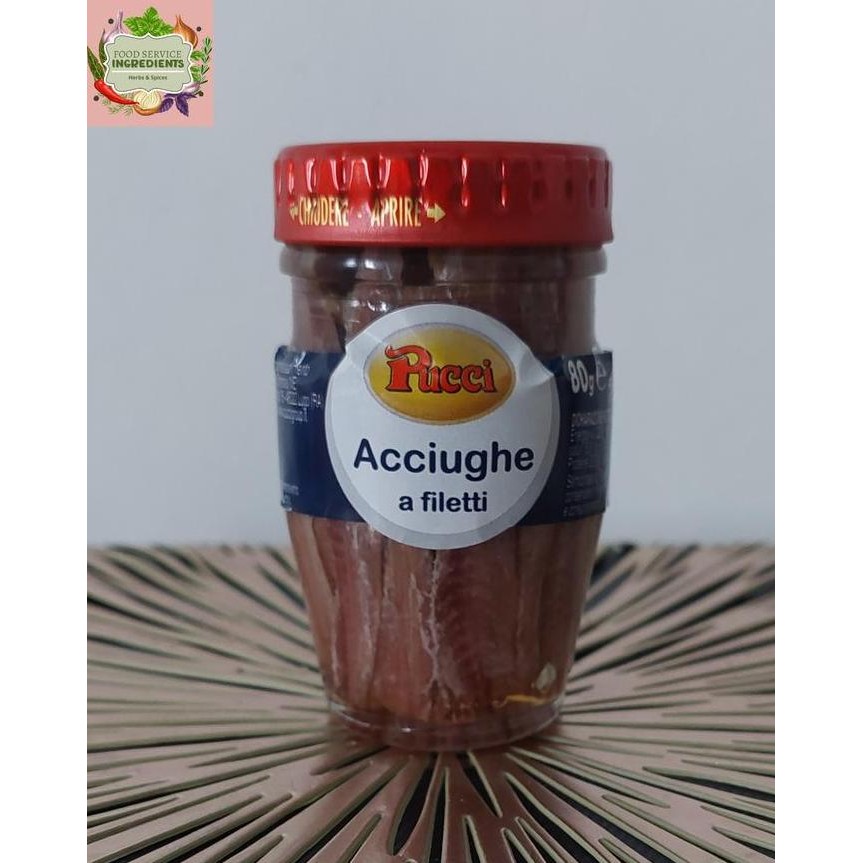 

_^_^_^] Anchovy Pucci / anchovies in olive oil 80gram / Acciughe a filleti