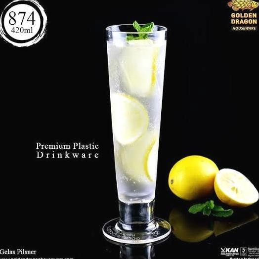 ><><><] Gelas Pilsner Akrilik Minum Jus Teh Tea Kopi Latte Cocktail Alkohol