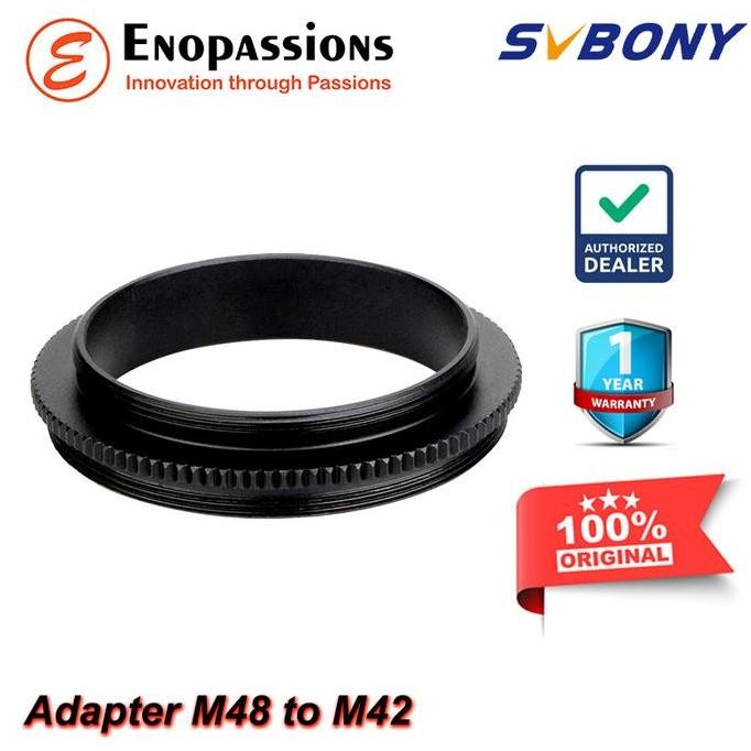 Svbony SV130 Adapter M48 to M42 Dengan Knurling Design