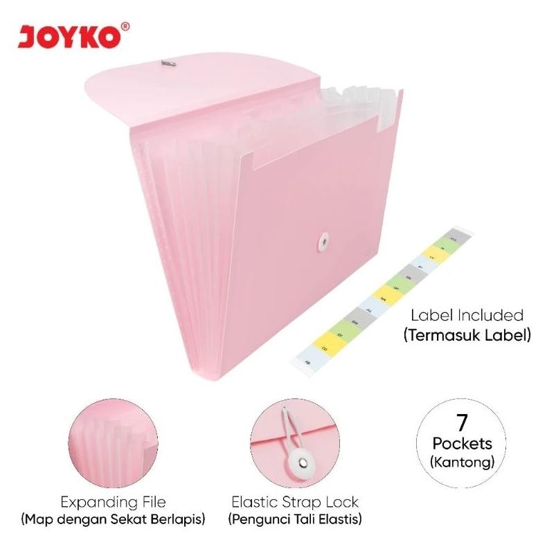 

Expanding File Map Harmonika Folio F4 JOYKO EF-8F4 Pastel Color