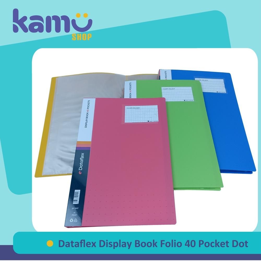 

Dataflex Display Book Folio 40 Pocket Dots / Clear Holder / Document Keeper DF - 862