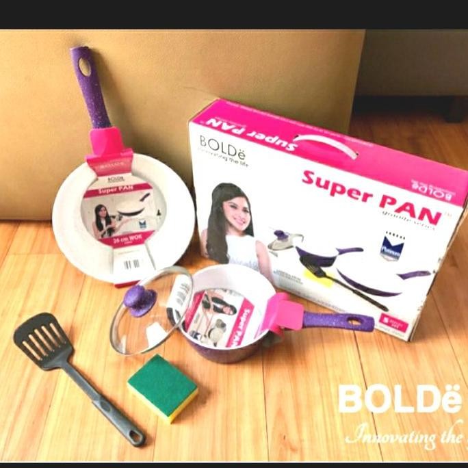 HARGA DISC - (ORIGINAL) 5PC PANCI SET SUPER PAN BOLDE WARNA UNGU