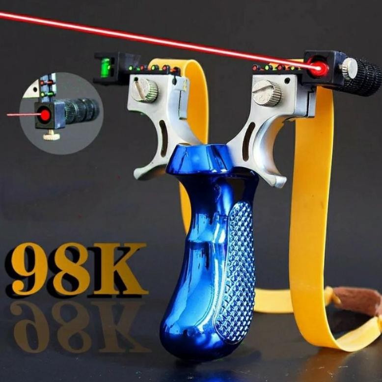 AsT mainan anak DIY ketapel ketepel berburu tactical laser slingshot rubberband ketapel taktis ketap