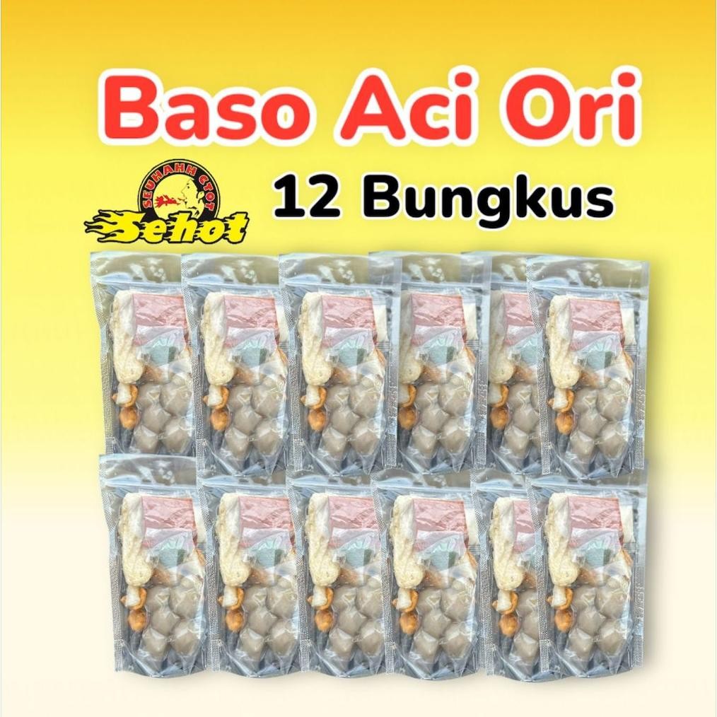 

12 BUNGKUS BASO ACI ORIGINAL FOOD INSTAN PEDAS
