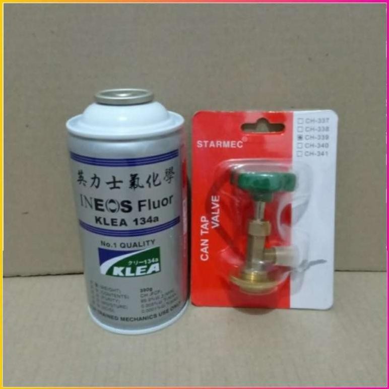 Paket Isi Freon Kulkas Freon Mobil 1 Kaleng Freon R134A + KLEA CANTAP 339