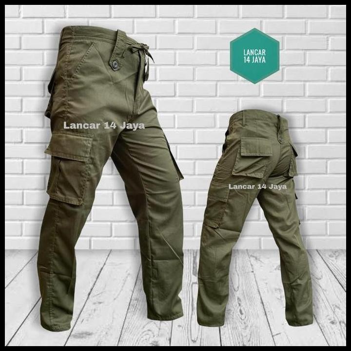 Celana Pdl Hitam Dan Coklat Brimob Drill Kargo Lapangan Latihan Outbone Outdoor Original Best Seller