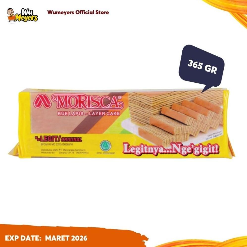 

Morisca Kue Lapis Legit Original 365gr - Layer Cake Siap Saji