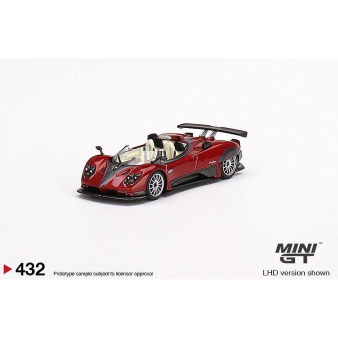 MINIGT 432 PAGANI ZONDA HP BARCHETTA ROSSO DUBAI DIECAST MGT
