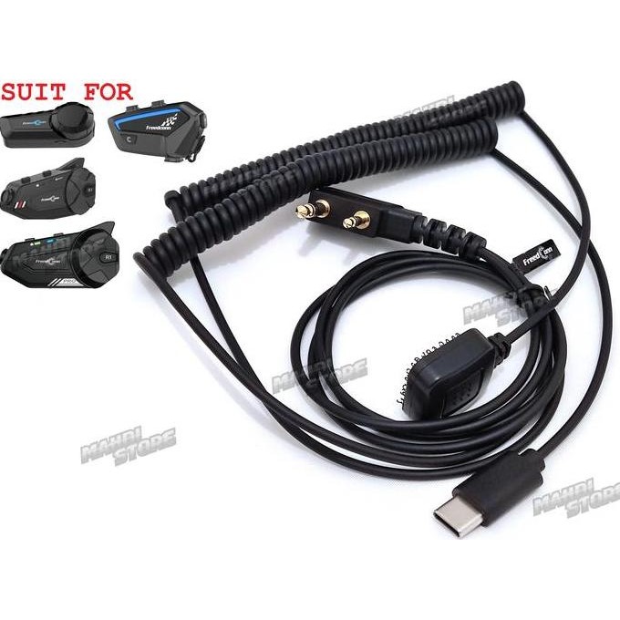 BARU PTT KABEL HT INTERCOM BLUETOOTH HEADSET HELM K2 LINE FREEDCONN KYPRO R1 PLUS FX R1 PRO