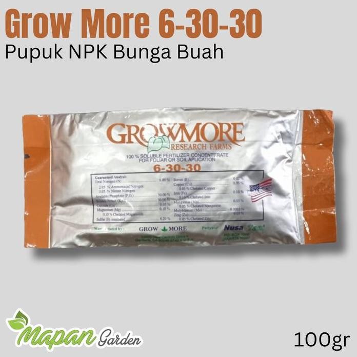 

Terlaris Pupuk Growmore 6-30-30 100Gr 100 Gr Buah Bunga Npk Grow More 06 30 30