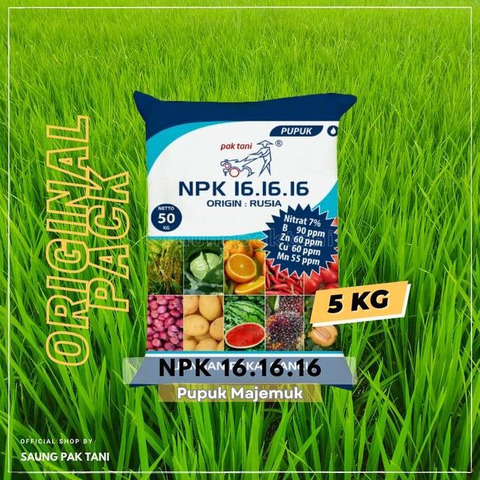 

Terlaris Pupuk Mutiara Npk 16 16 16 Pak Tani Kemasan Pabrik 5 Kg