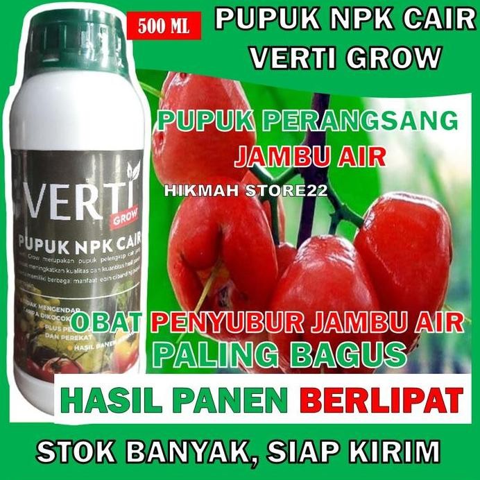 

Terlaris Pupuk Npk Cair Verti Grow 500 Ml Pupuk Semprot Pelebat Tanaman Jambu Air - Pupuk Perangsang Pada Tanaman Jambu Air - Obat Penyubur Jambu Air Paling Bagus Merangsang Batang, Akar Dan Buah Biar Cepat Lebat Hasil Panen Berlipat