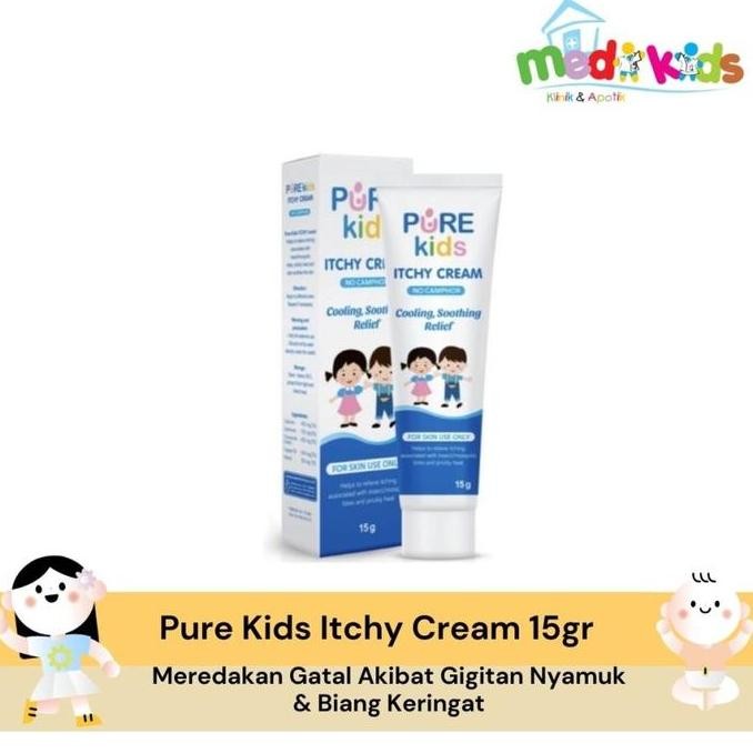 Pure Kids Itchy Cream 15gr Krim Gatal Biang Keringat 15 gram