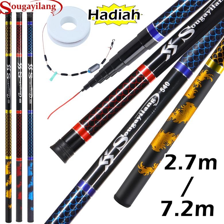 TERMURAH Sougayilang Joran Tegek 2.7M-7.2M Joran Pancing Fishing Pole Fishing Rod Siap kirim