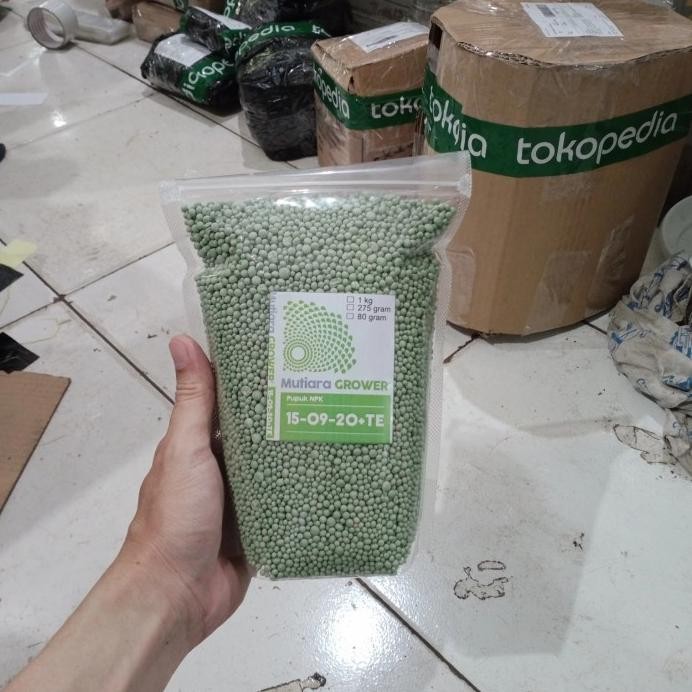 

Terlaris Pupuk Npk Mutiara Grower 1 Kg, Pupuk Npk Hijau, Pupuk Npk 15-09-20