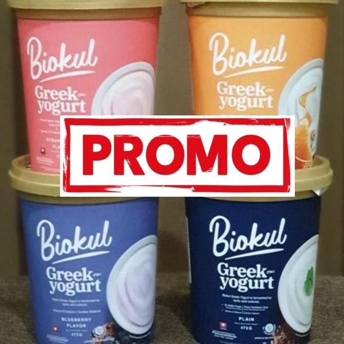 

BARU YOGURT GREEK BIOKUL 473GR PLAIN, STRAWBERRY, BLUEBERRY, MADU