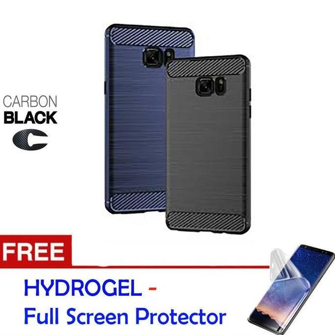 sale carbon black soft case for samsung galaxy note fe - fan edition - 5.7