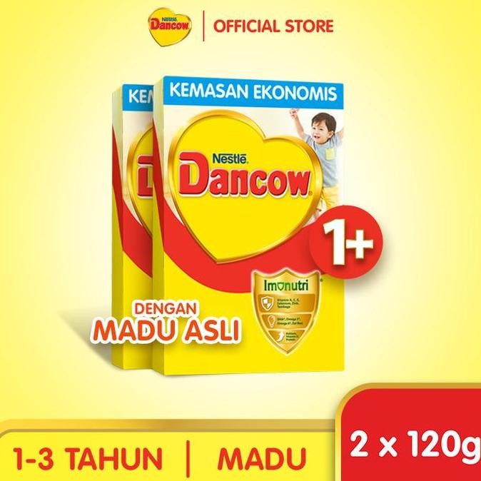 

BARU NESTLE DANCOW 1+ MADU SUSU ANAK 1-3 TAHUN BOX 120G X 2 PCS