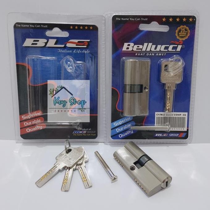 SILINDER/CYLINDER KUNCI PINTU BELLUCCI SEDANG & KECIL FULL KUNINGAN Asli
