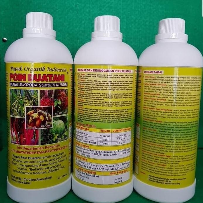 

Terlaris Pupuk Organik Hayati,Zpt Dan Npk 3 In 1 Poin Duatani 1000Ml Pupuk Cair
