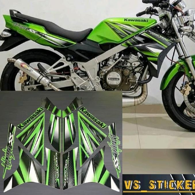 Promo STRIPING STICKER LIST BODY STANDART MOTOR KAWASAKI NINJA SS 2013 KUNING MERAH HIJAU PUTIH HITA