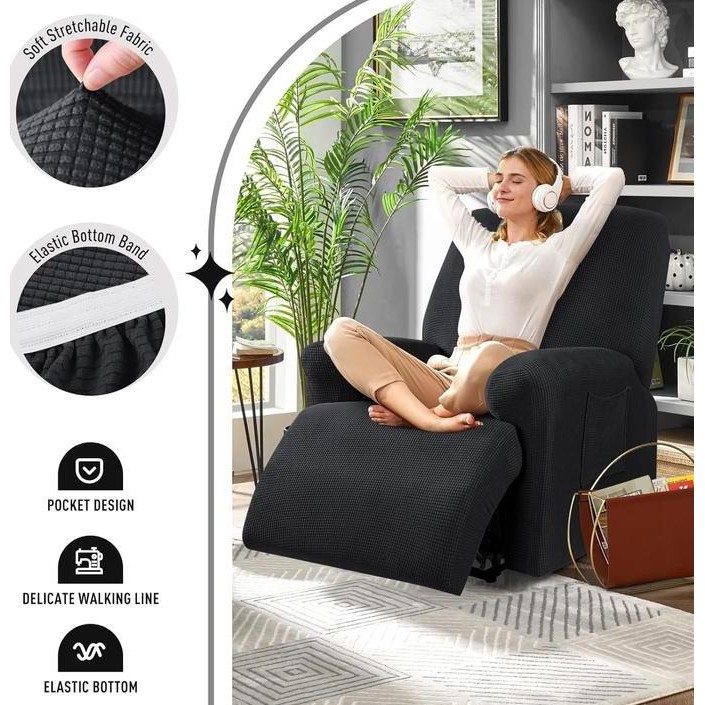 Sale Sarung Sofa Recliner Cover Sofa Reclining Sarung Recliner Elastis Velvet Beludru Embos Cover Sa