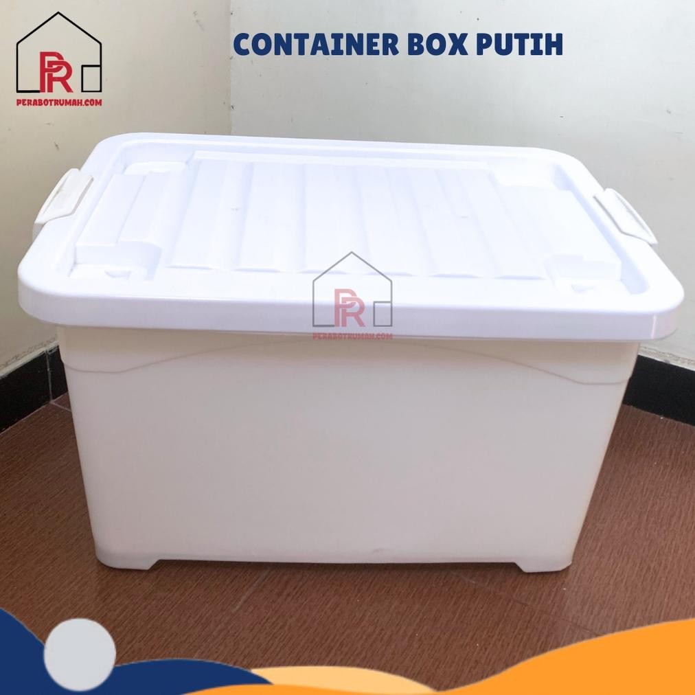 @*@ Container Full Putih 60L / Box Roda / Kotak Penyimpanan Besar / Container Box GC27