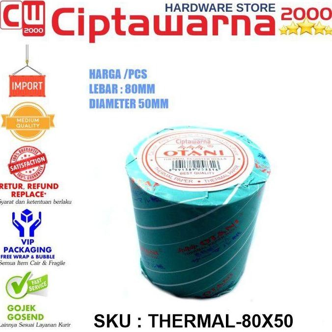 

Ready stock] 1 PCS Otani 80x50 Kertas Kasir Struk Thermal Paper Roll 80 x 50