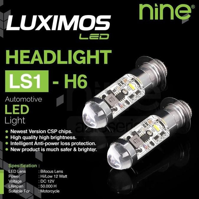 tersedia luximos led h6 ls1 lampu led motor laser m5 h6 bebek matic 2 warna beat vario mio dll