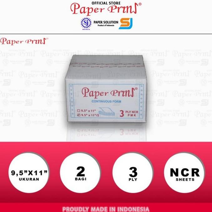 

Paperpryns Kertas Continuous Form 3PLY NCR PRS 9,5" x 11"/2 (Bagi 2)