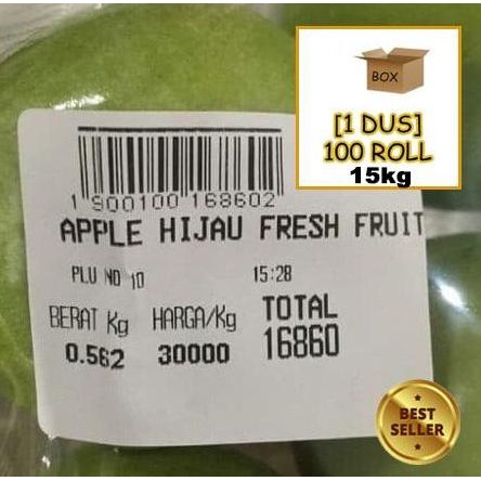 

TERBARU - LABEL STIKER THERMAL TIMBANGAN DIGITAL 50 X 40 mm - 50x40 mm 100 roll