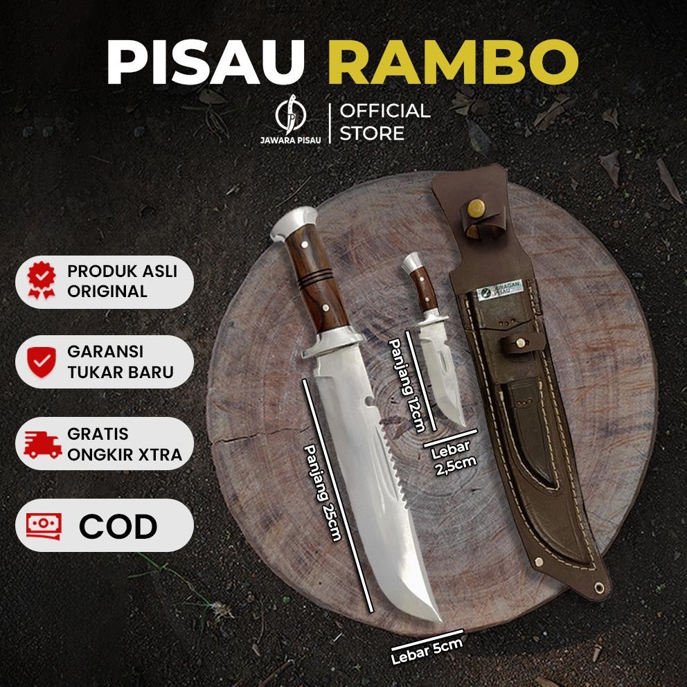 Jawara Pisau | Pisau Rambo Anak Set | Pisau Camping Survival