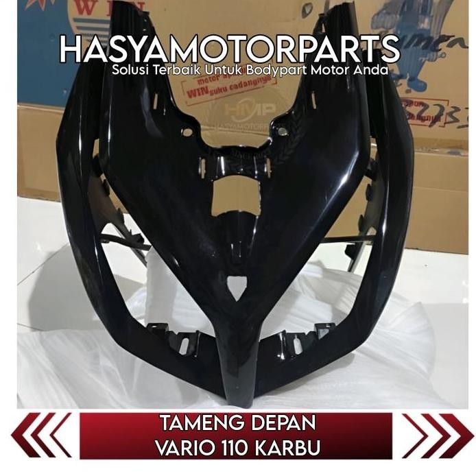 tameng panel body depan vario 110 karbu kvb hitam 2010-2013 merk win murah