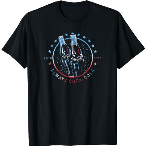 Baju Kaos Coca-Cola Fourth of July Vintage Always Logo T-Shirt Premium Cotton Combed 24s Original 10