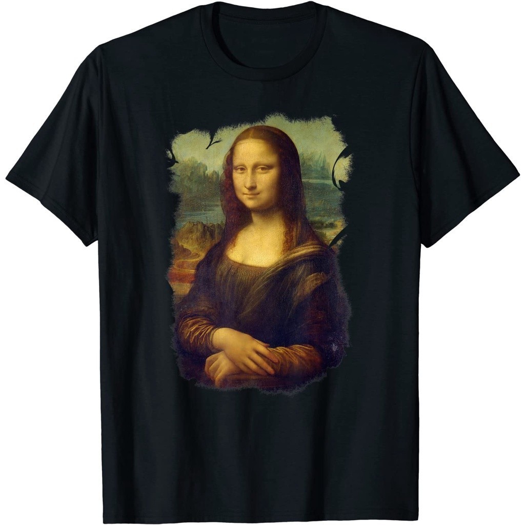 Baju Kaos Mona Lisa Famous Art Stylish Design T-Shirt Premium Cotton Combed 24s Original 100% | Pink