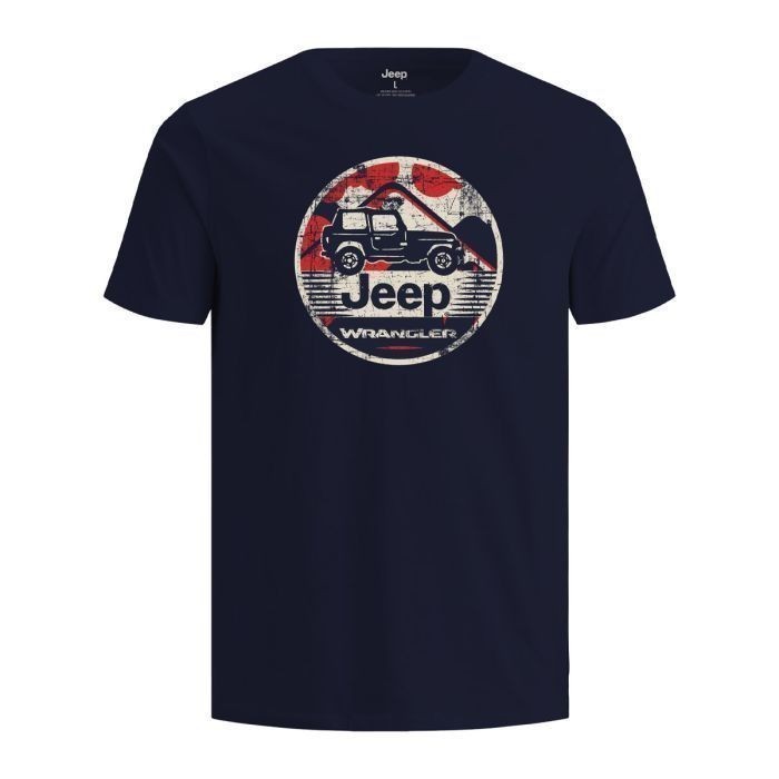 Baju Kaos JEEP MEN’S WRANGLER NAVY T-Shirt Premium Cotton Combed 24s Original 100% | Pinky Project