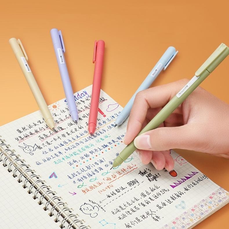 

Ready 5 Pcs/Set Pulpen Tinta Gel Ink Lucu Marker Pen 0.5Mm Journal Vintage Bullpoin Retro Macaron Morandi Alat Tulis Warna Warni Pena Sekolah Kantor Pelajar Anak Untuk Diary Jurnal Scrapbook