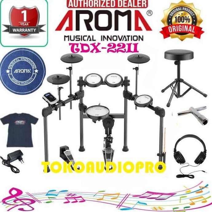 Promo Drum Elektrik Aroma Tdx22 Mesh Kit Digital Drum Elektrik Paket Tdx-22