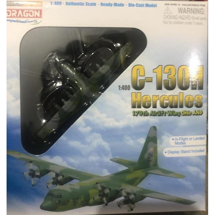 Diecast Pesawat Lockheed Hercules C-130H USAF 1/400 By Dragon Models