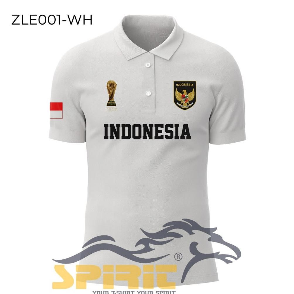 Kaos Polo Timnas Indonesia 2024 Baju Kerah Sepak Bola Kualifikasi Piala Dunia Fifa Kaos Kerah Garuda