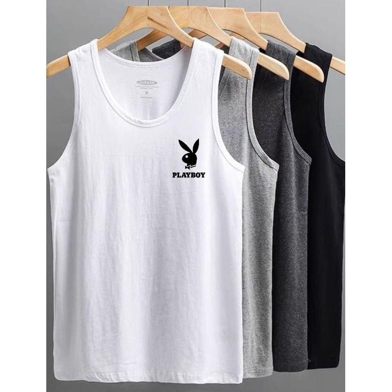 Kaos Singlet Dewasa Playboy Atasan Tanktop Cowok Pakaian Fashion