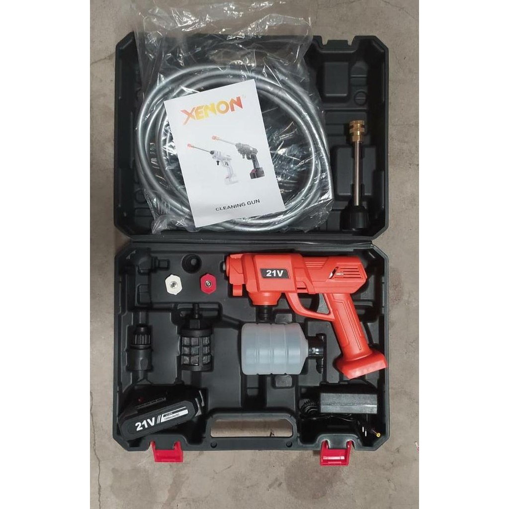 XENON HPW2160 Cordless Jet Cleaner - Alat Cuci AC - Mobil lengkap set