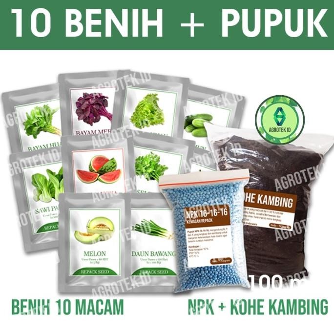 

Terlaris Paket Benih Sayur Dan Buah 10 Macam Bonus Pupuk Npk Dan Pupuk Kandang Kambing