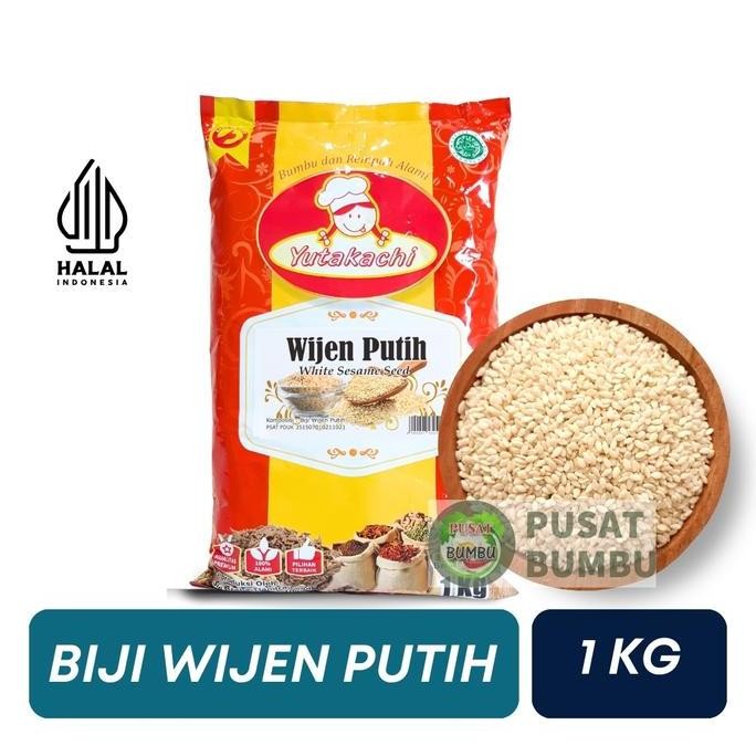 

Terlaris Wijen Putih 1 Kg Yutakachi / Sesame Seed / Pusat Bumbu / Bahan Kue / Taburan Kue Onde-Onde