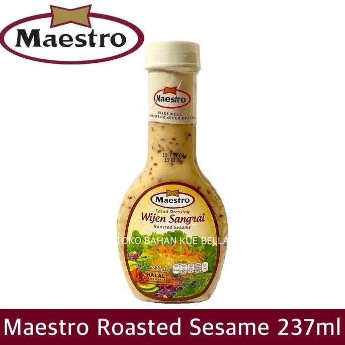 

Terlaris Maestro Wijen Sangrai 237M Salad Dressing Sauce Botol - Saos, Selai